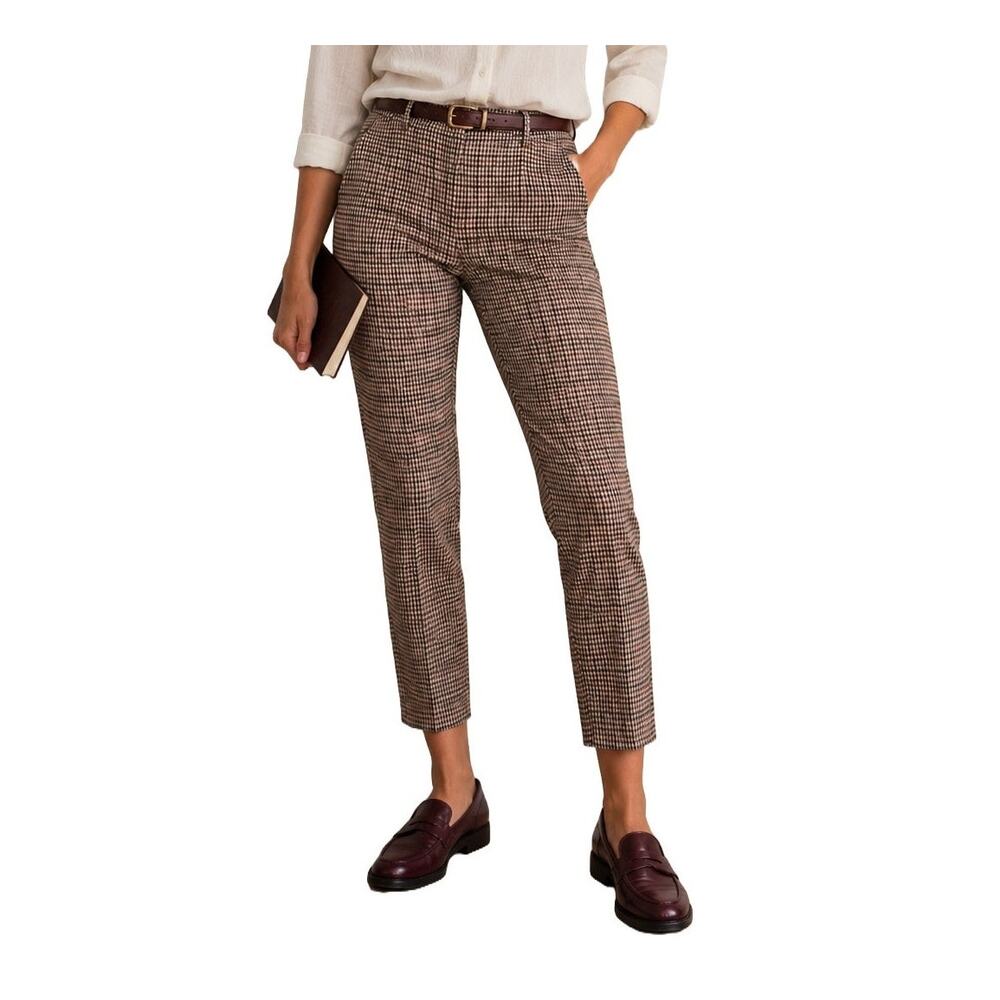 Jules & Leopold Gingham Ankle Pants Size S Cropped Career Preppy Chic